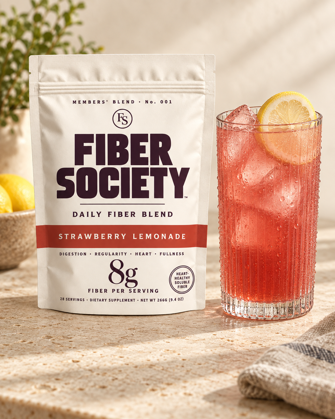 Daily Fiber Blend — Strawberry Lemonade