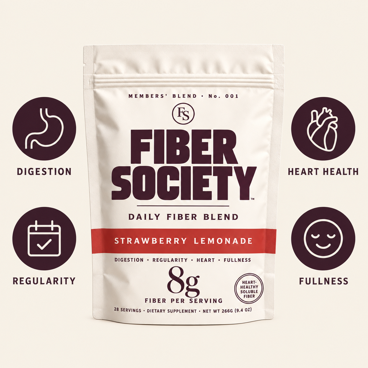 Daily Fiber Blend — Strawberry Lemonade