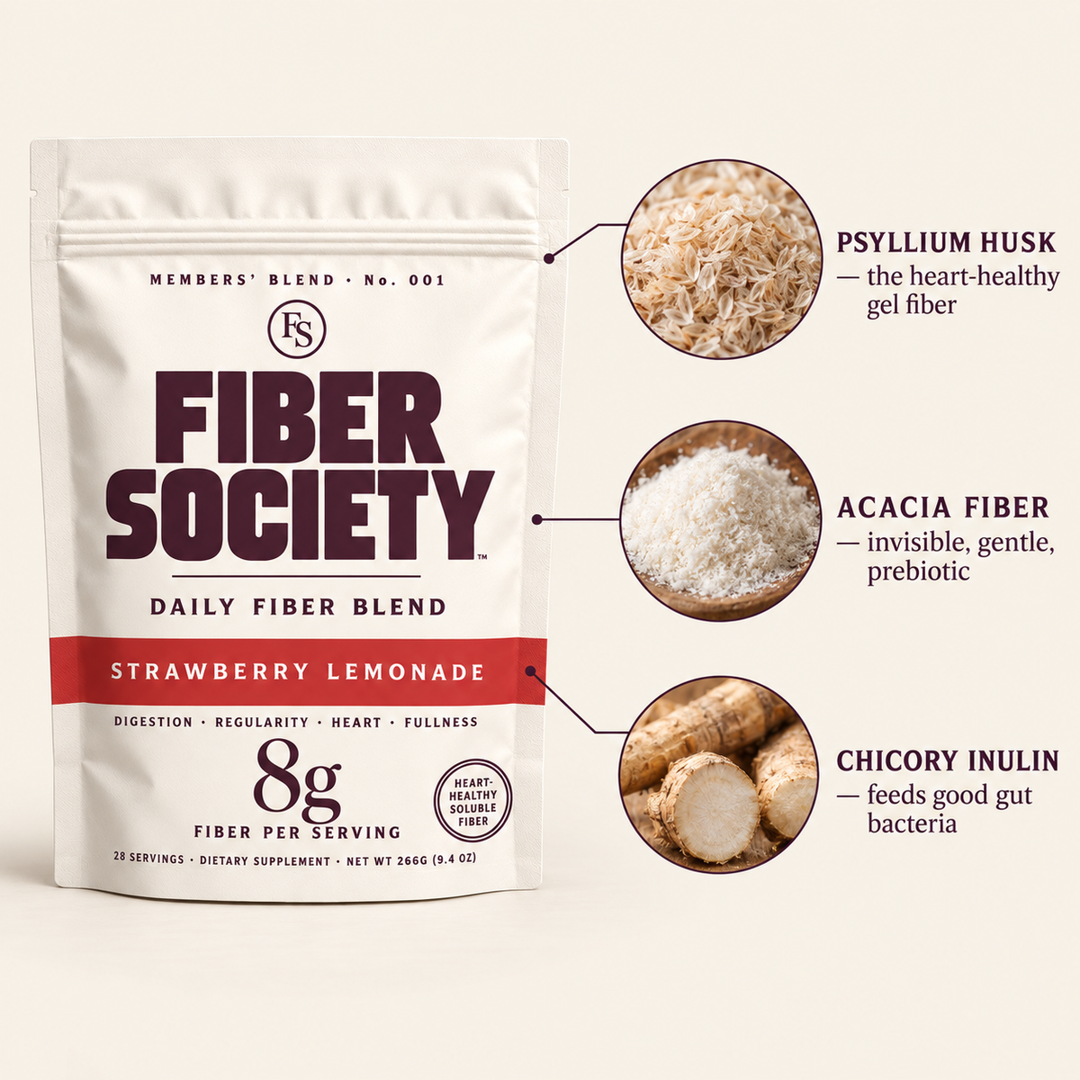 Daily Fiber Blend — Strawberry Lemonade